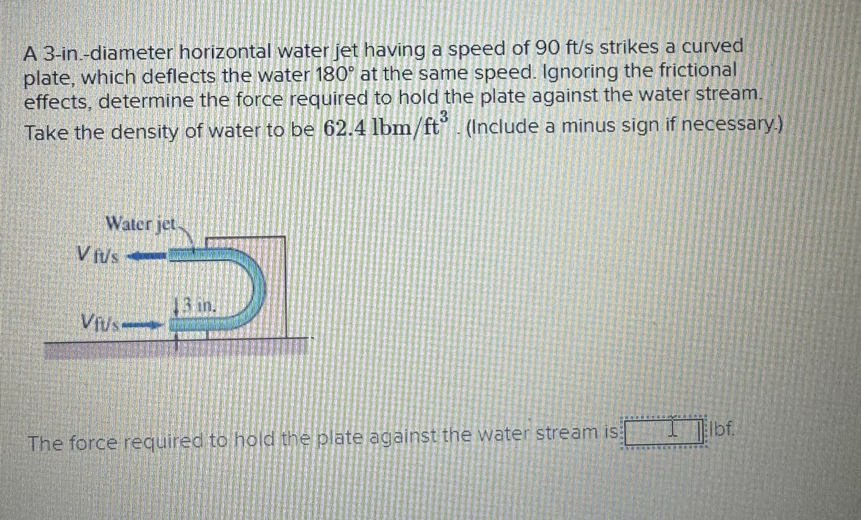 A 3 - in - diameter horizontal water jet having a