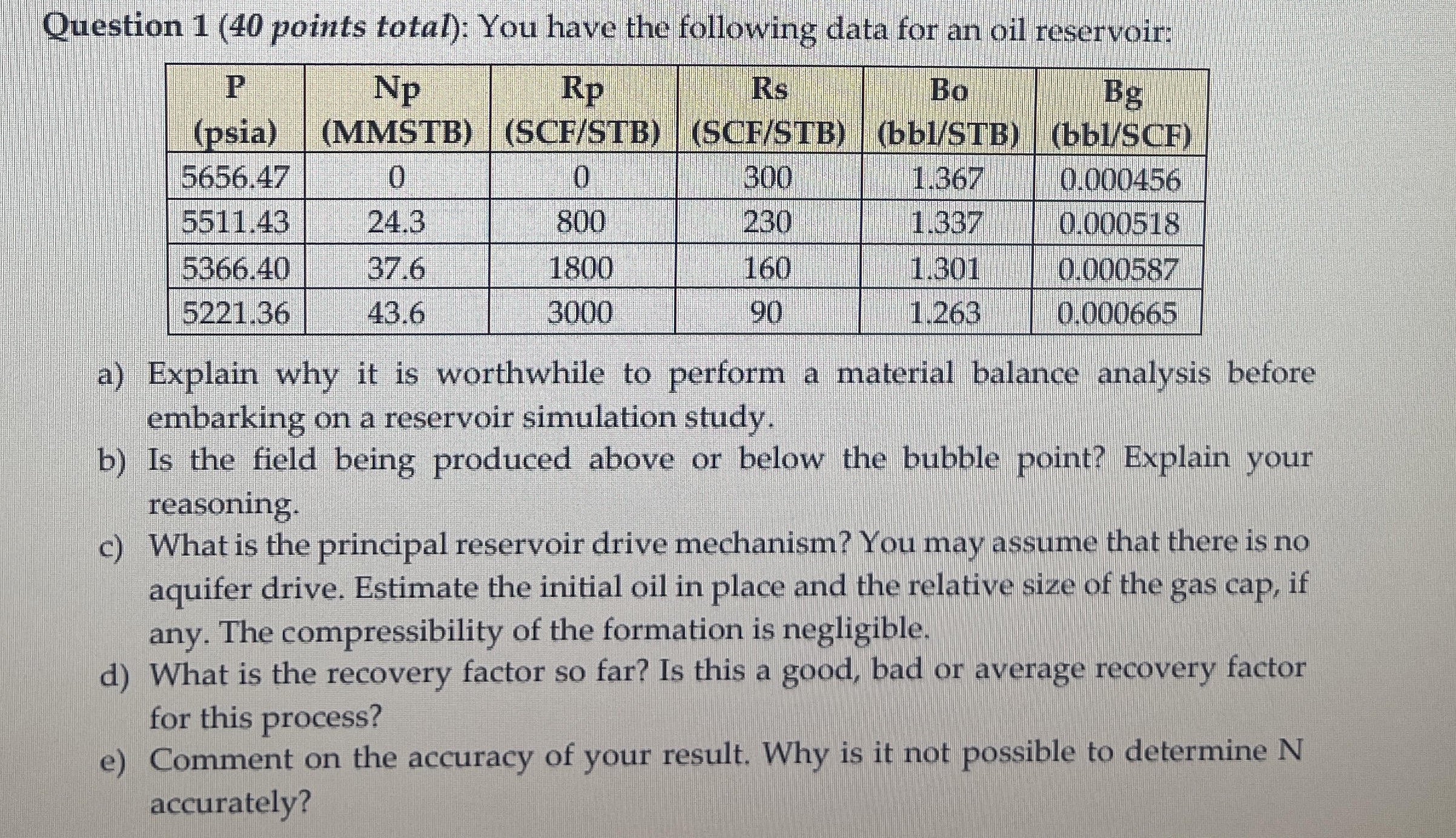 Question 1 ( 4 0 points total ) : You have the