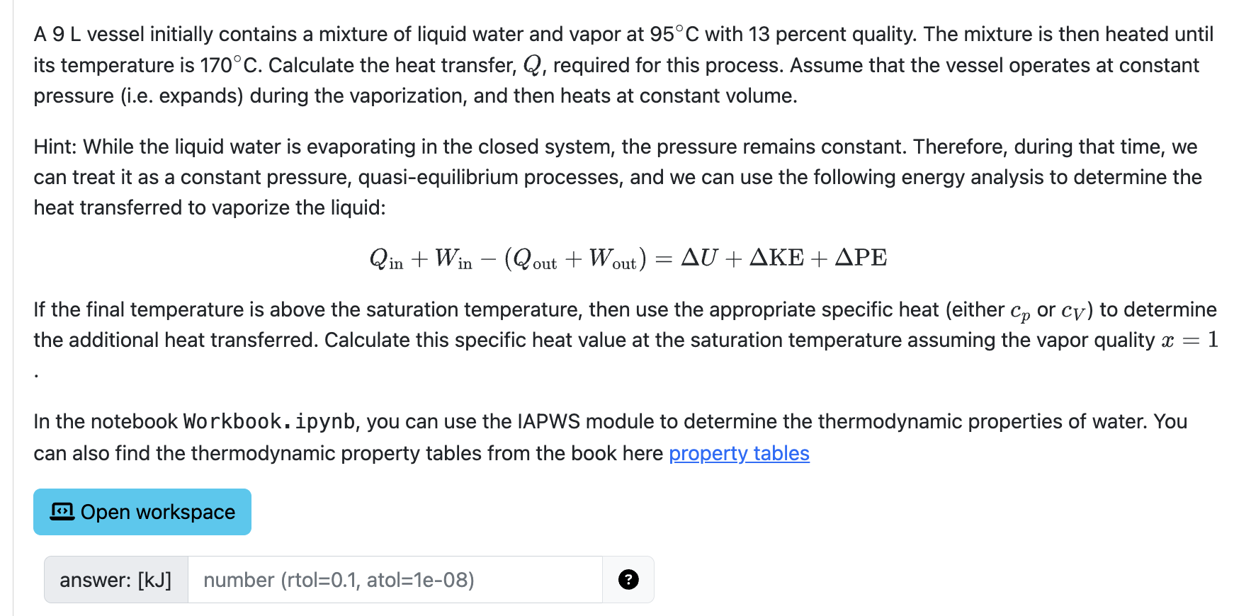 A 9 L vessel initially contains a mixture of