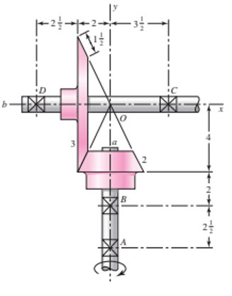 The figure shows a 1 6 - tooth 2 0 straight bevel