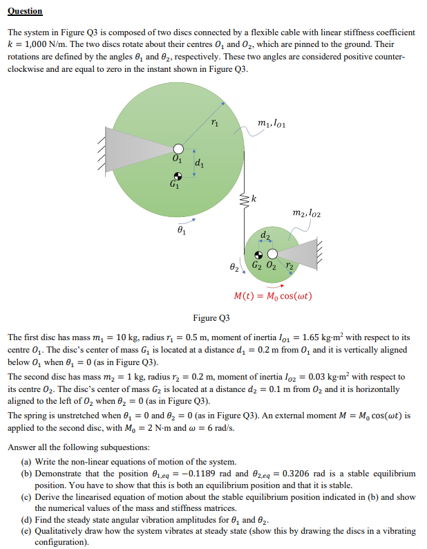 Show me the steps to solveQuestion The system in