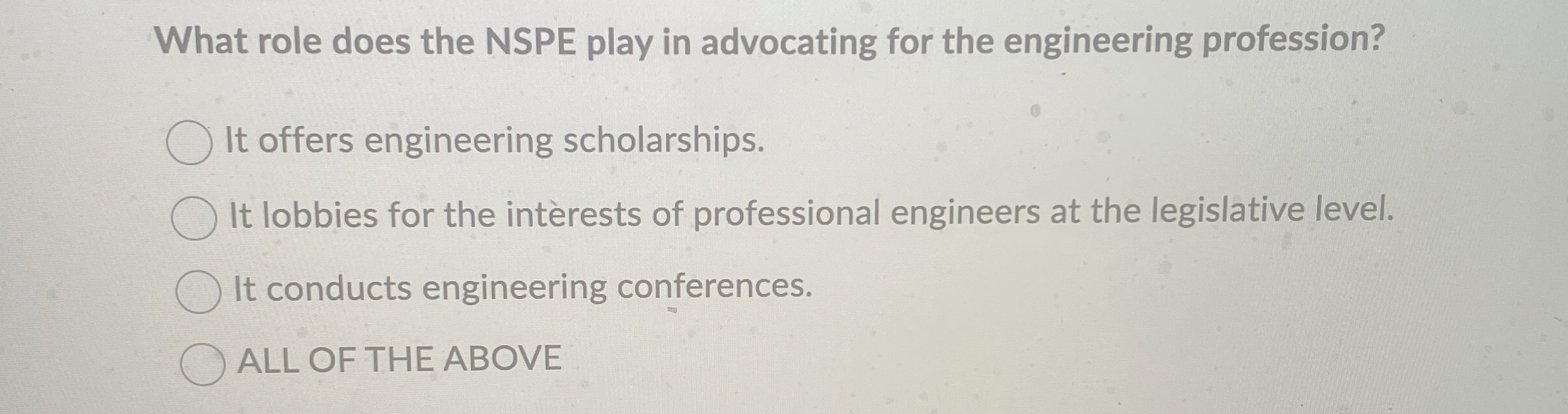 What role does the NSPE play in advocating for