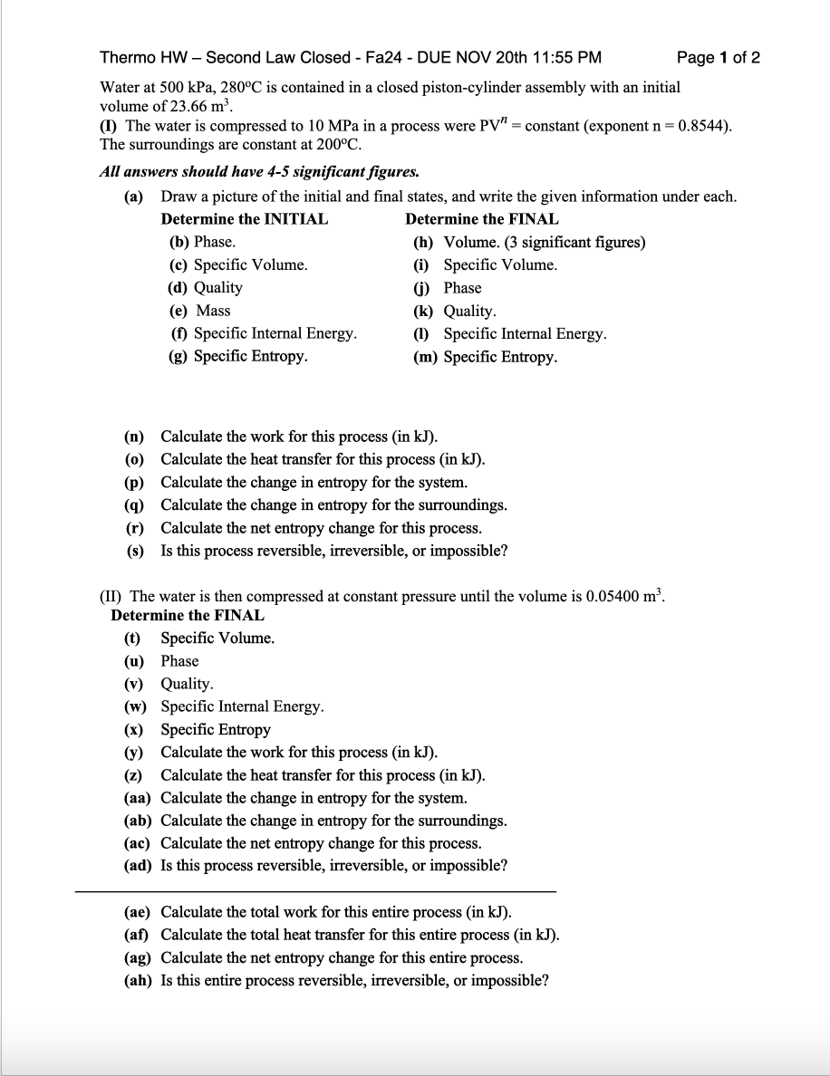 Water at \ ( 5 0 0 \ mathrm { kPa } , 2 8 0 ^ { \