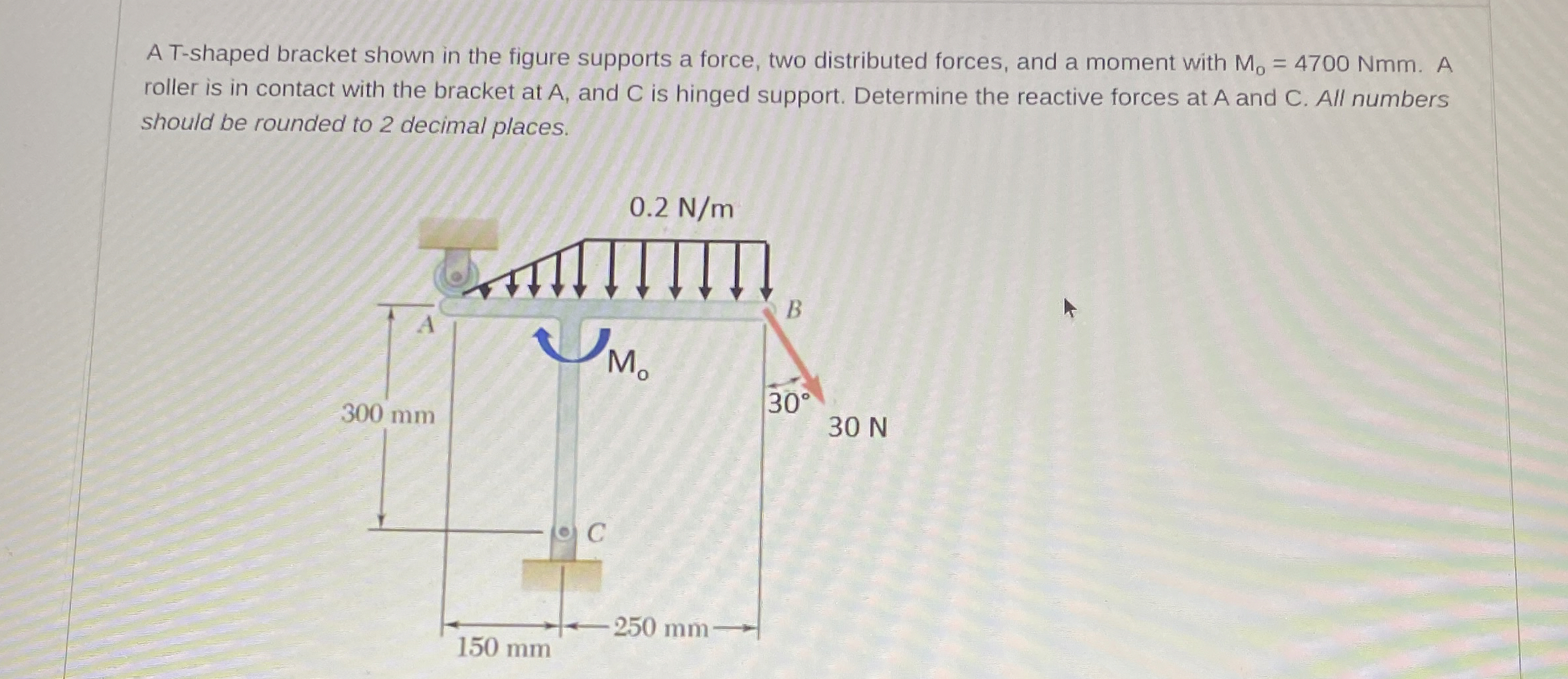 SOLVE ASAP PLEASE! A T - shaped bracket shown in