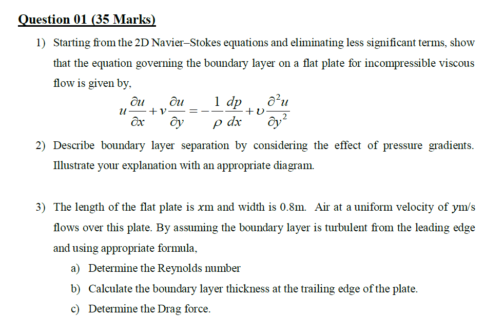 Question 0 1 ( 3 5 Marks ) Starting from the 2 D