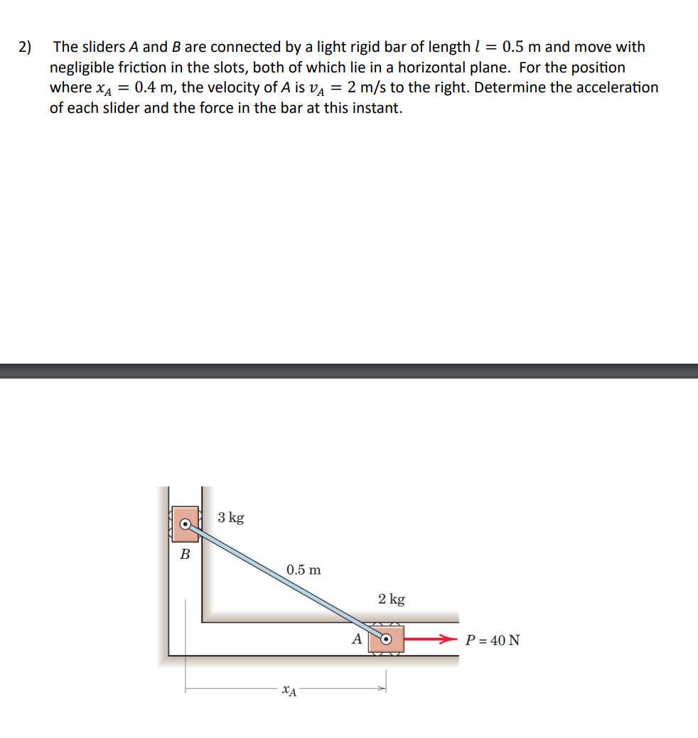 The sliders A and B are connected by a light