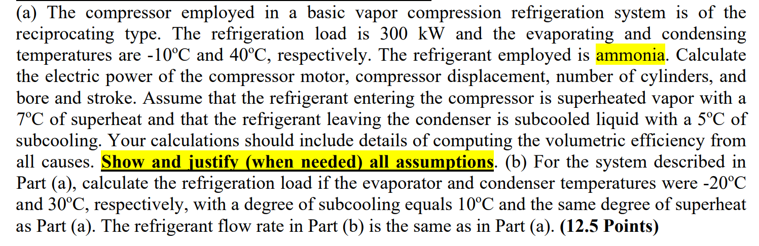 ( a ) The compressor employed in a basic vapor