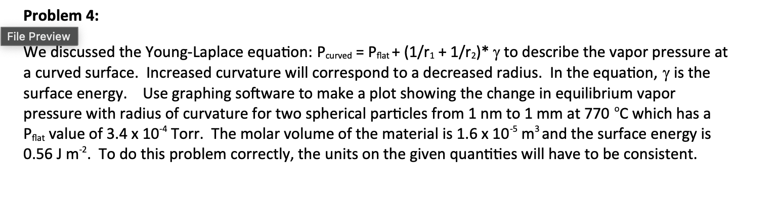 Problem 4 : File Preview We discussed the Young -