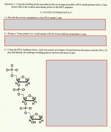Question 3 : Using the building blocks provided