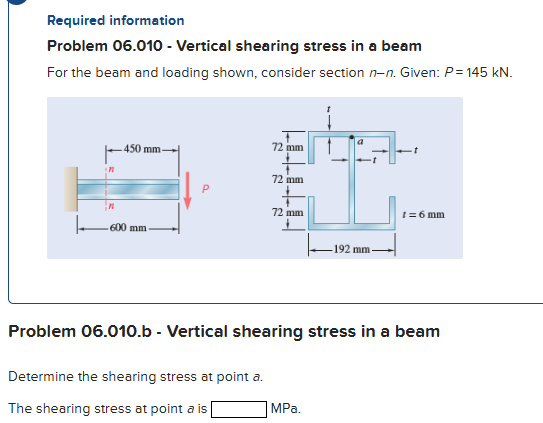 Required information Problem 0 6 . 0 1 0 -