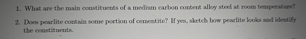 What are the main constituents of a medium carbon