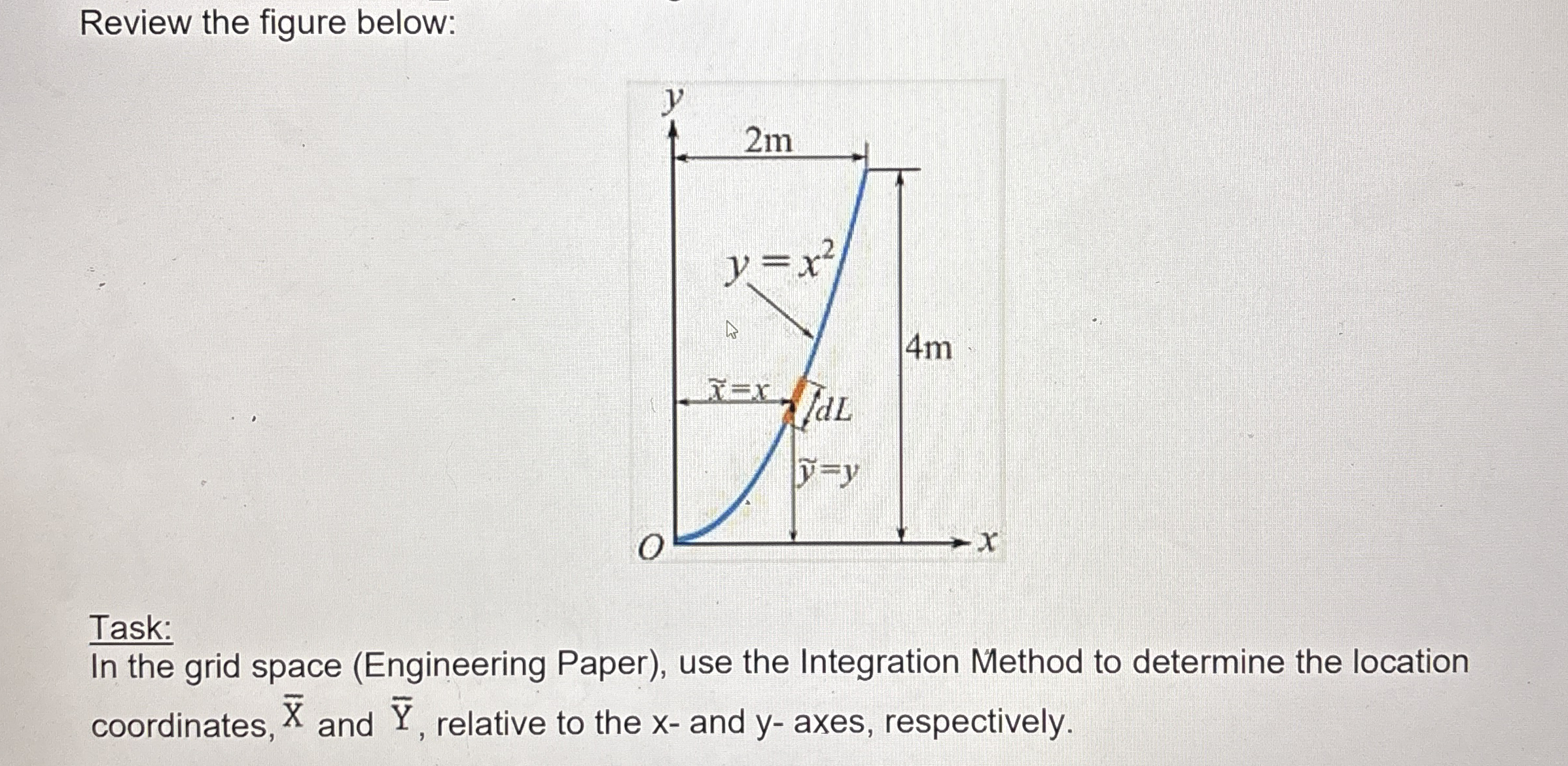 Review the figure below: In the grid space (