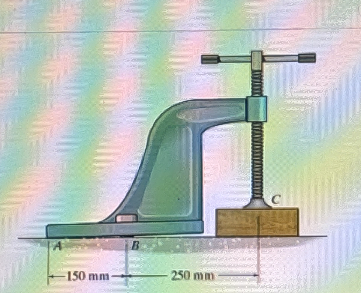 The hold - down clamp exerts a compressive force
