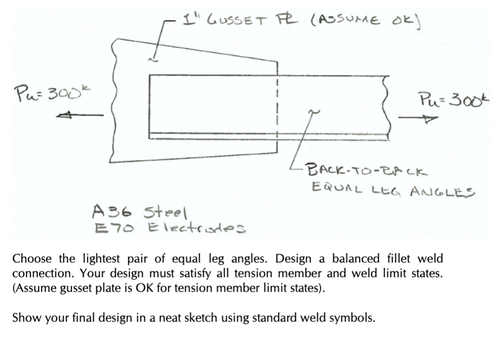 Choose the lightest pair of equal leg angles.