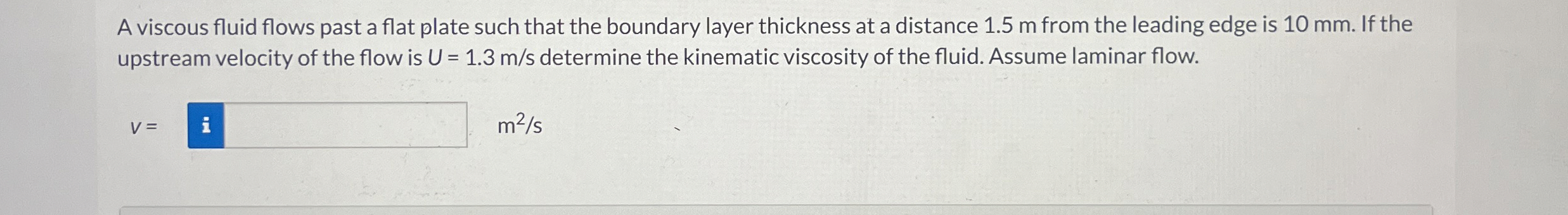 A viscous fluid flows past a flat plate such that