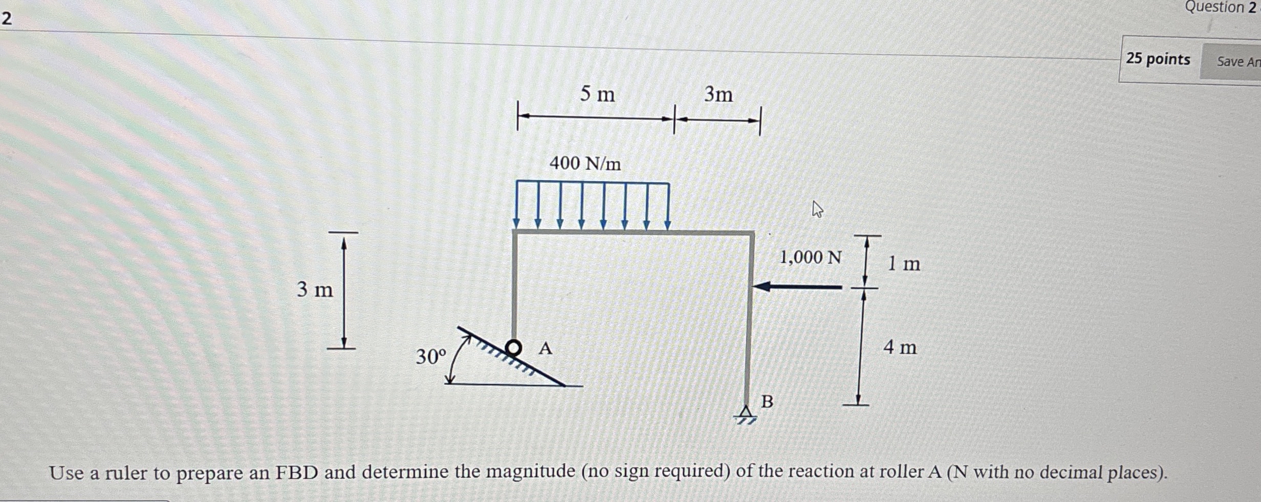 2 Use a ruler to prepare an FBD and determine the