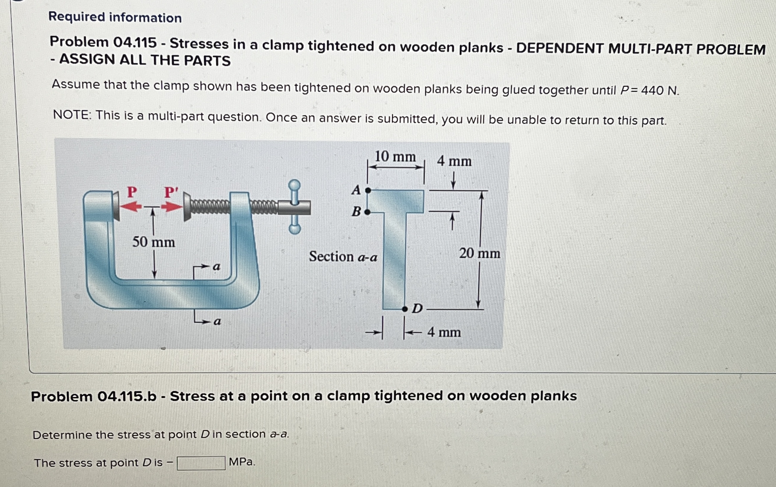 Required information Problem 0 4 . 1 1 5 -