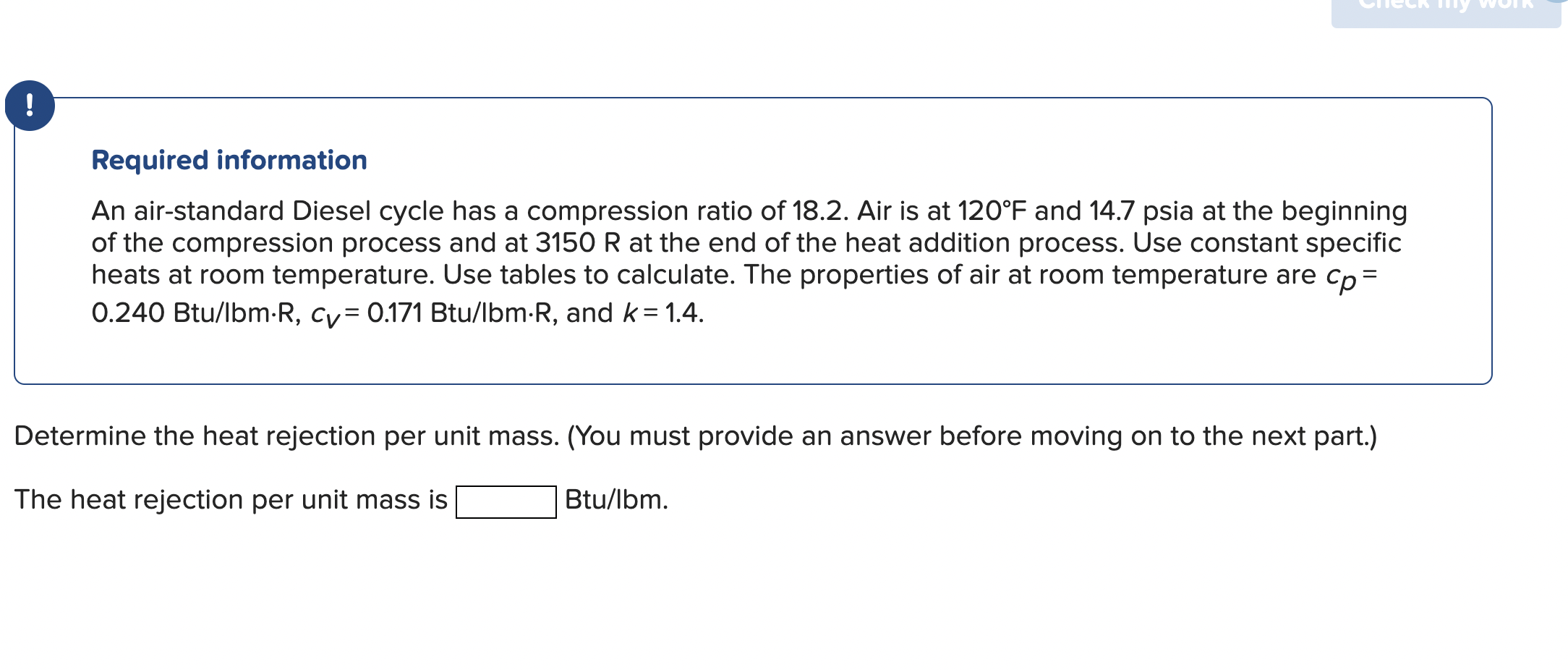 ! Required information An air - standard Diesel