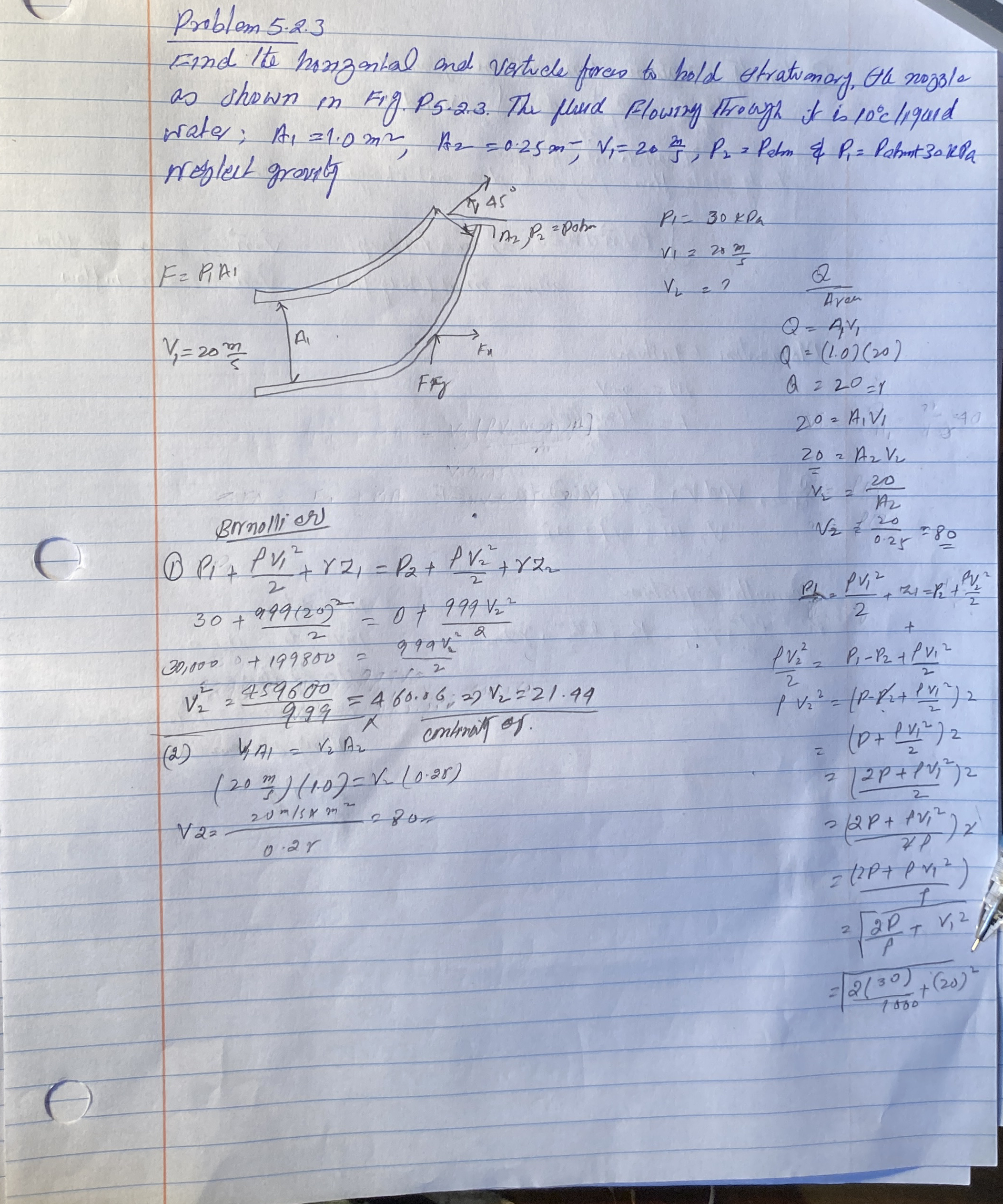 Problem 5 . 2 . 3 Find ite honzental end vertude
