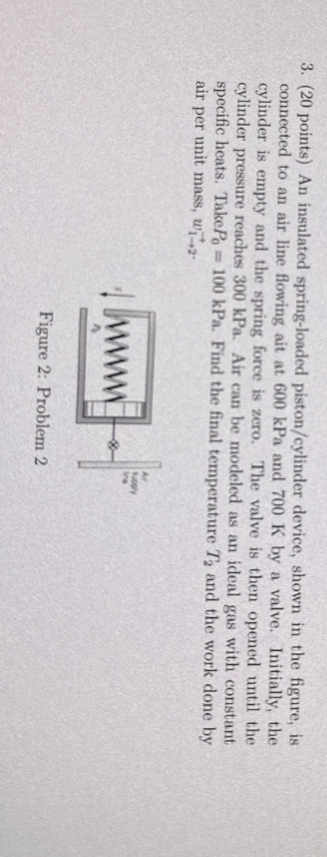 ( 2 0 points ) An insulated spring - loaded