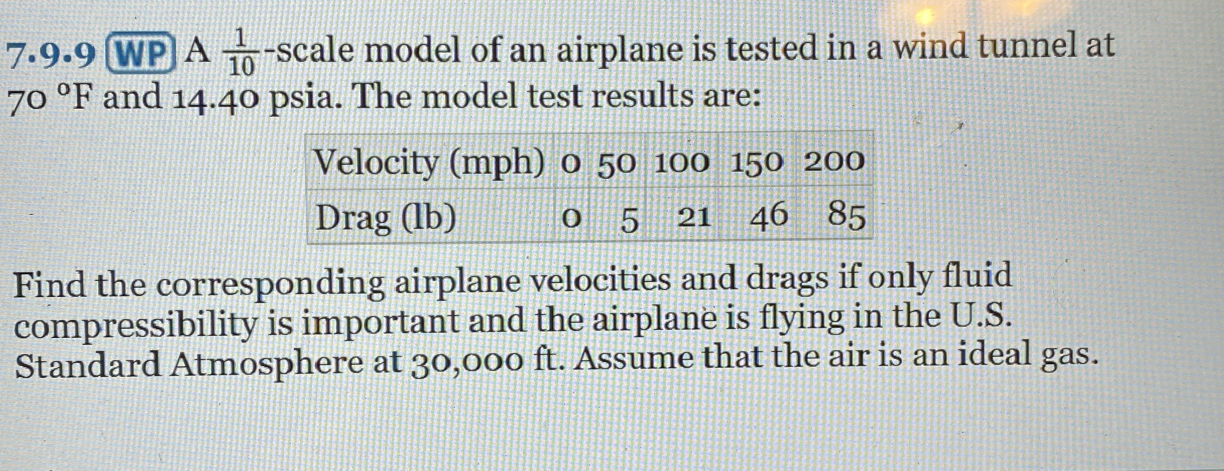 7 . 9 . 9 WP A 1 1 0 - scale model of an airplane