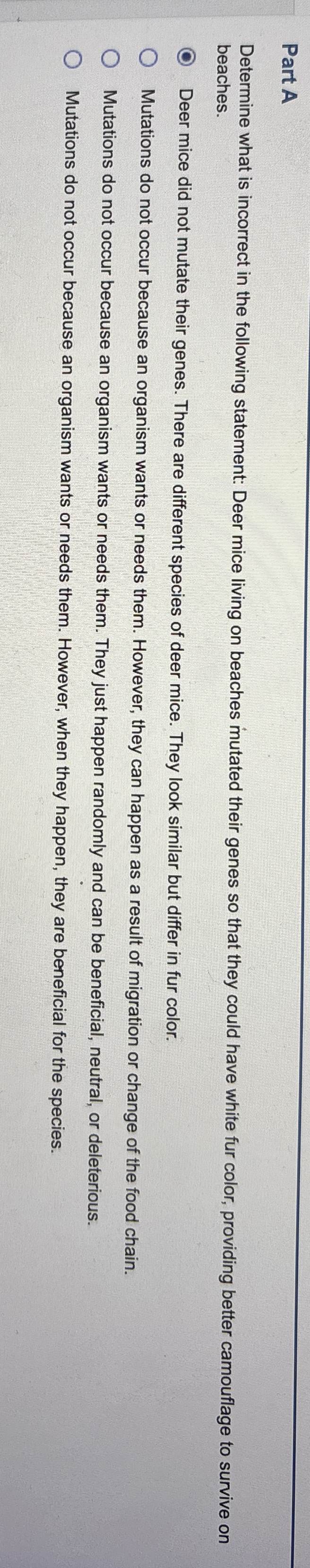 Part A Determine what is incorrect in the