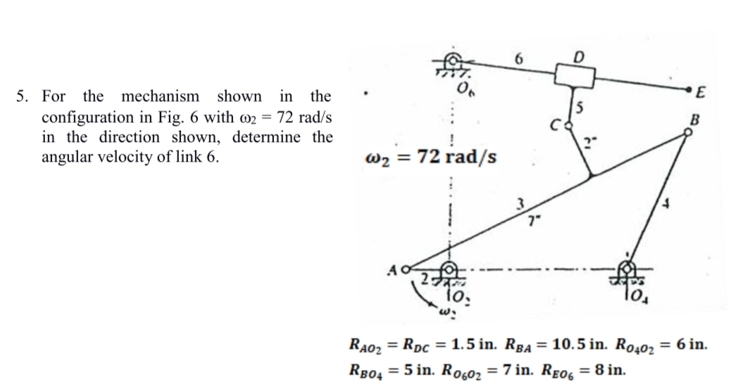 For the mechanism shown in the configuration in