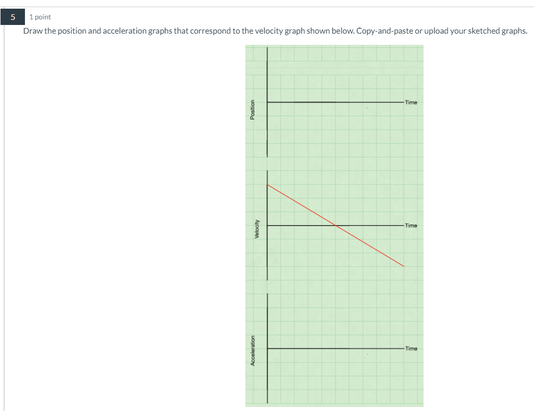 5 1 point Draw the position and acceleration