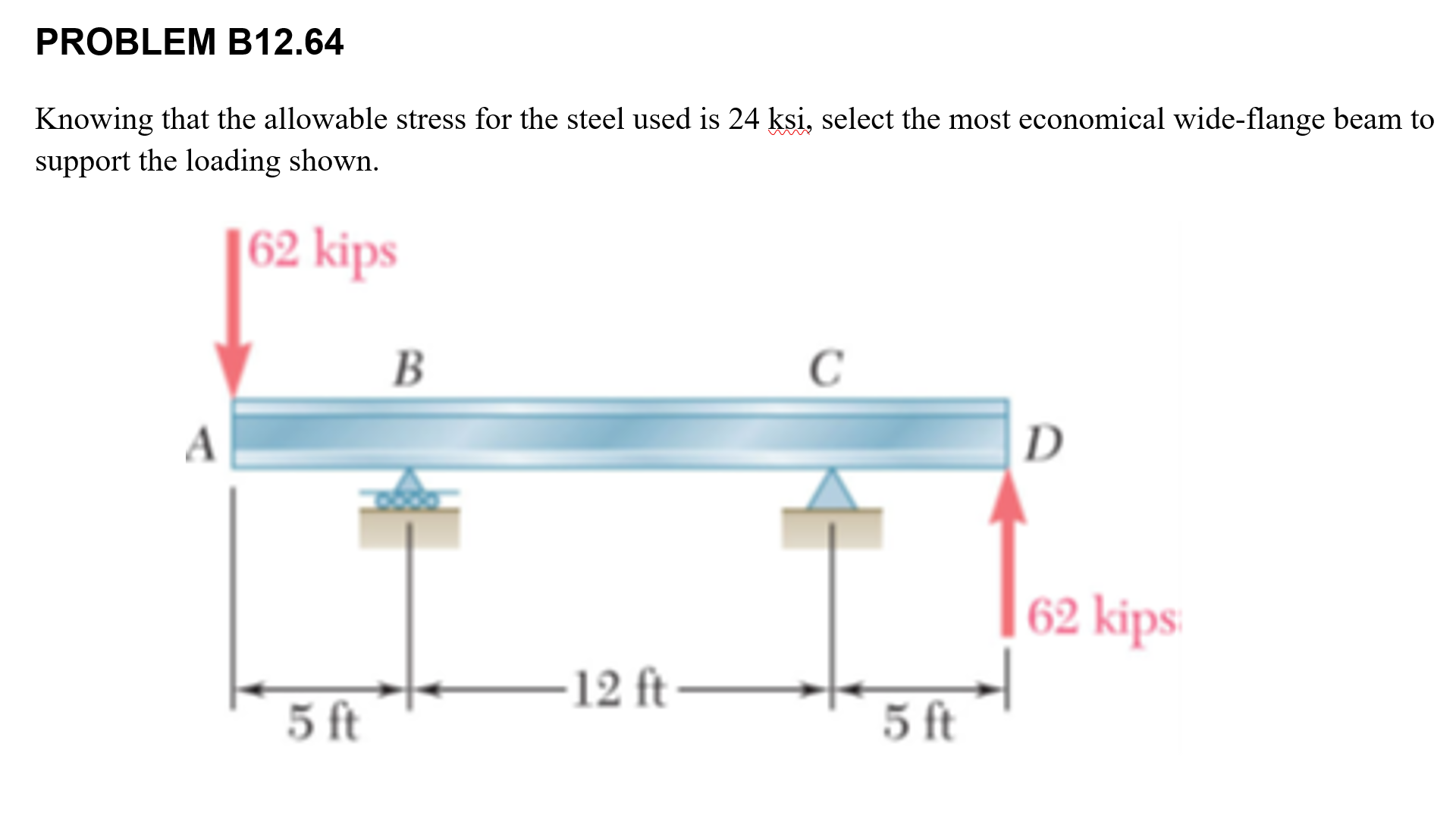 PROBLEM B 1 2 . 6 4 Knowing that the allowable