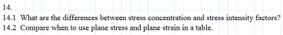 1 4 . 1 What are the differences between stress
