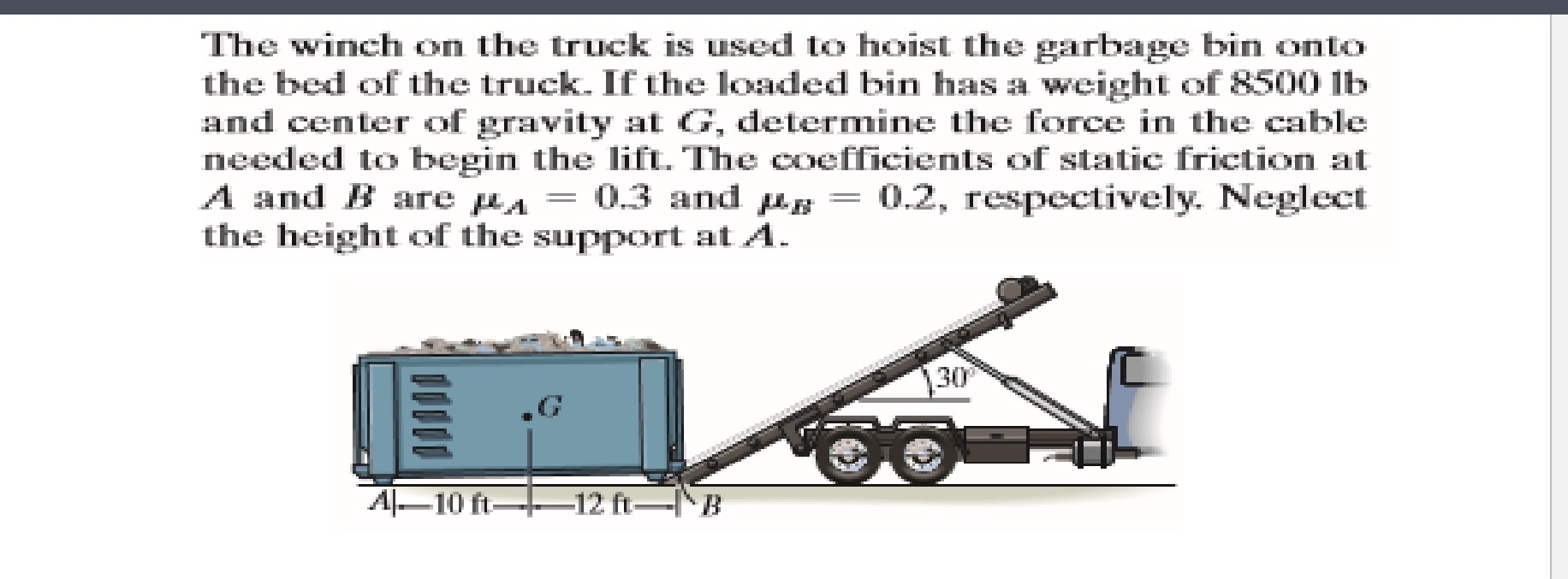 The winch on the truck is used to hoist the