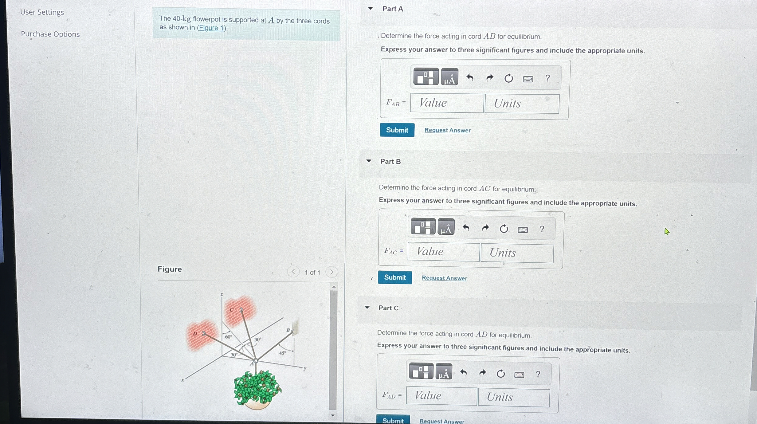 User Settings Purchase Options The 4 0 - k g