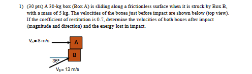 1 ) ( 3 0 pts ) A \ ( 3 0 - \ mathrm { kg } \ )