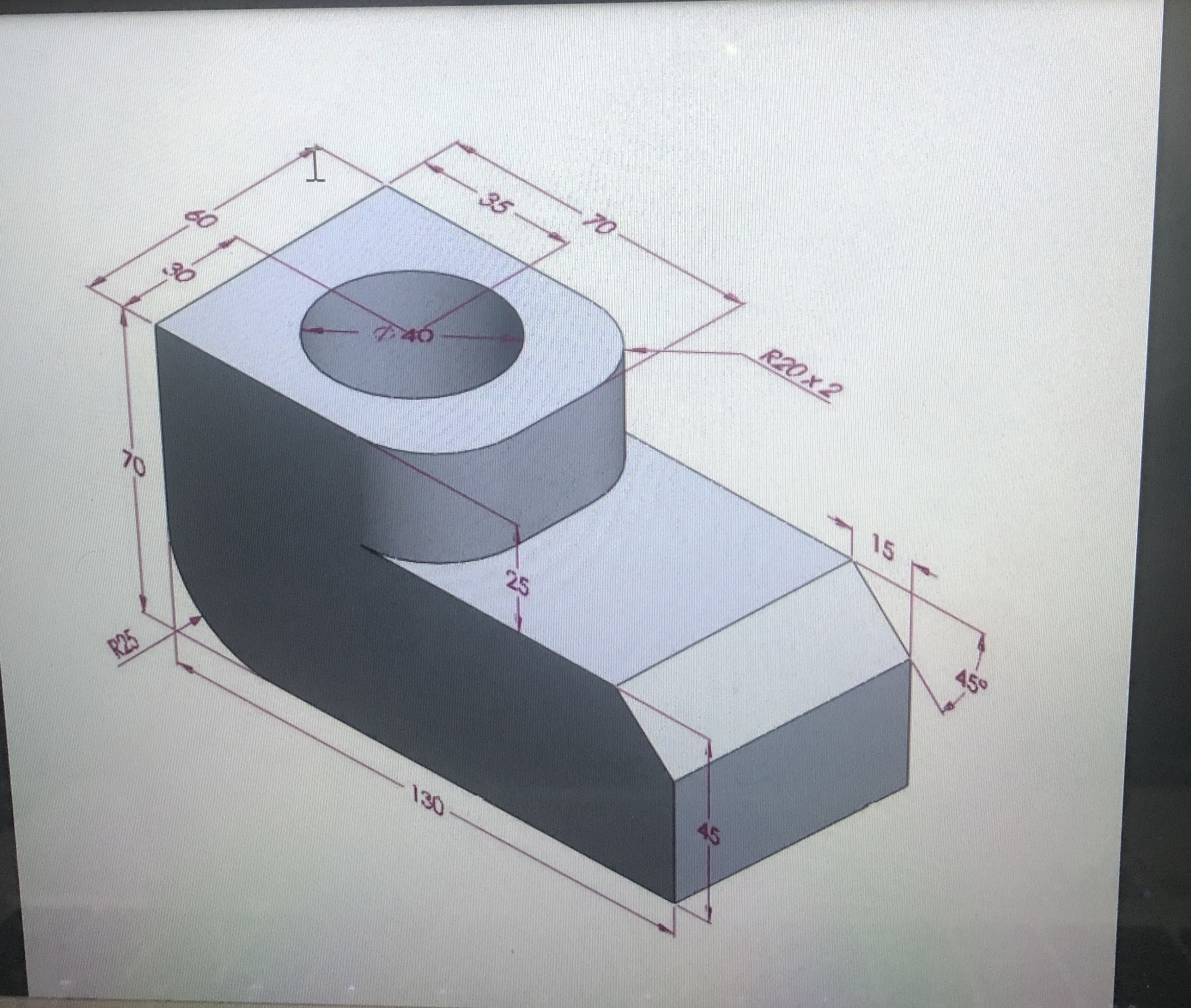 Isometric drawing steps