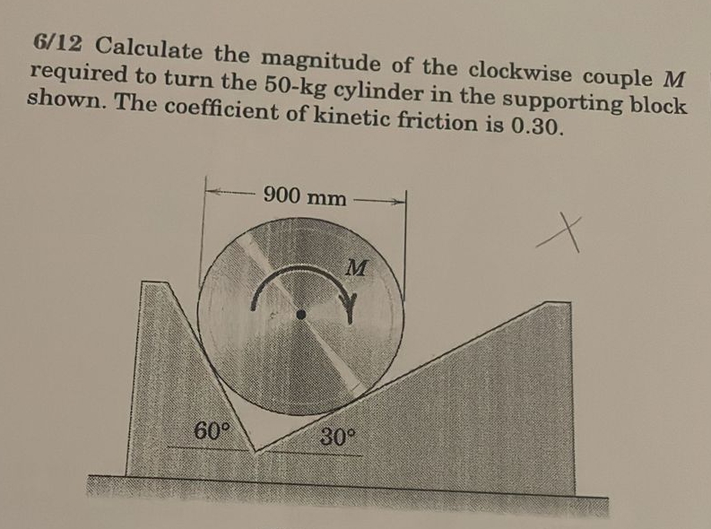 6 / 1 2 Calculate the magnitude of the clockwise