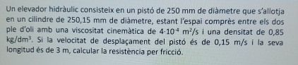 Un elevador hidr ulic consisteix en un pist de 2