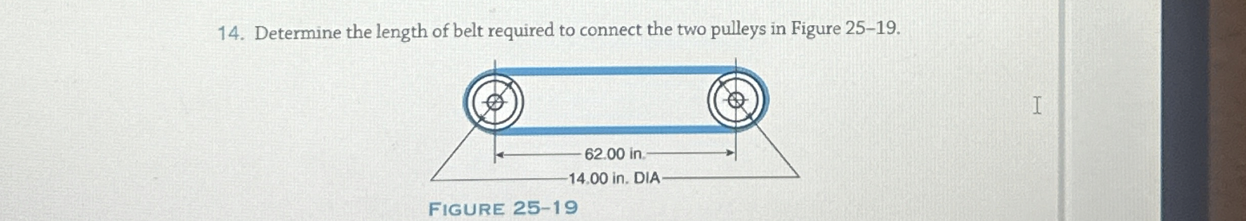 Determine the length of belt required to connect