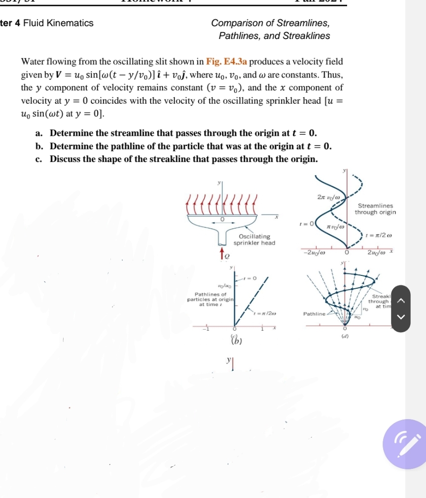 ter 4 Fluid Kinematics Comparison of Streamlines,