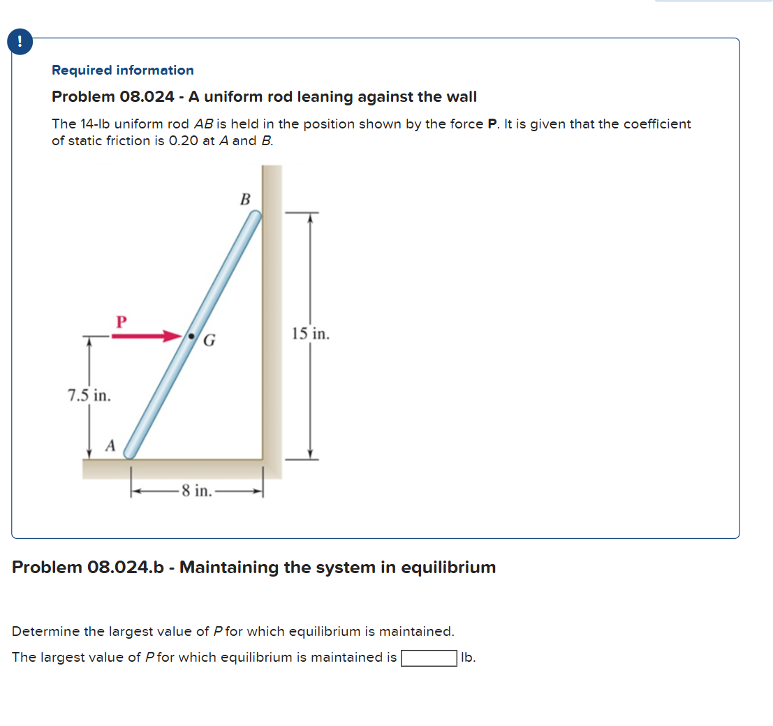 ! Required information Problem 0 8 . 0 2 4 - A