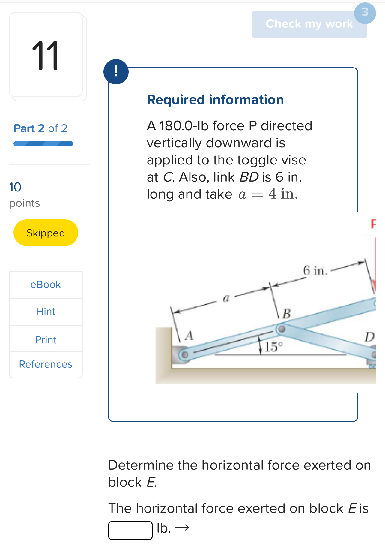 1 1 Part 2 of 2 1 0 points eBook Hint Print