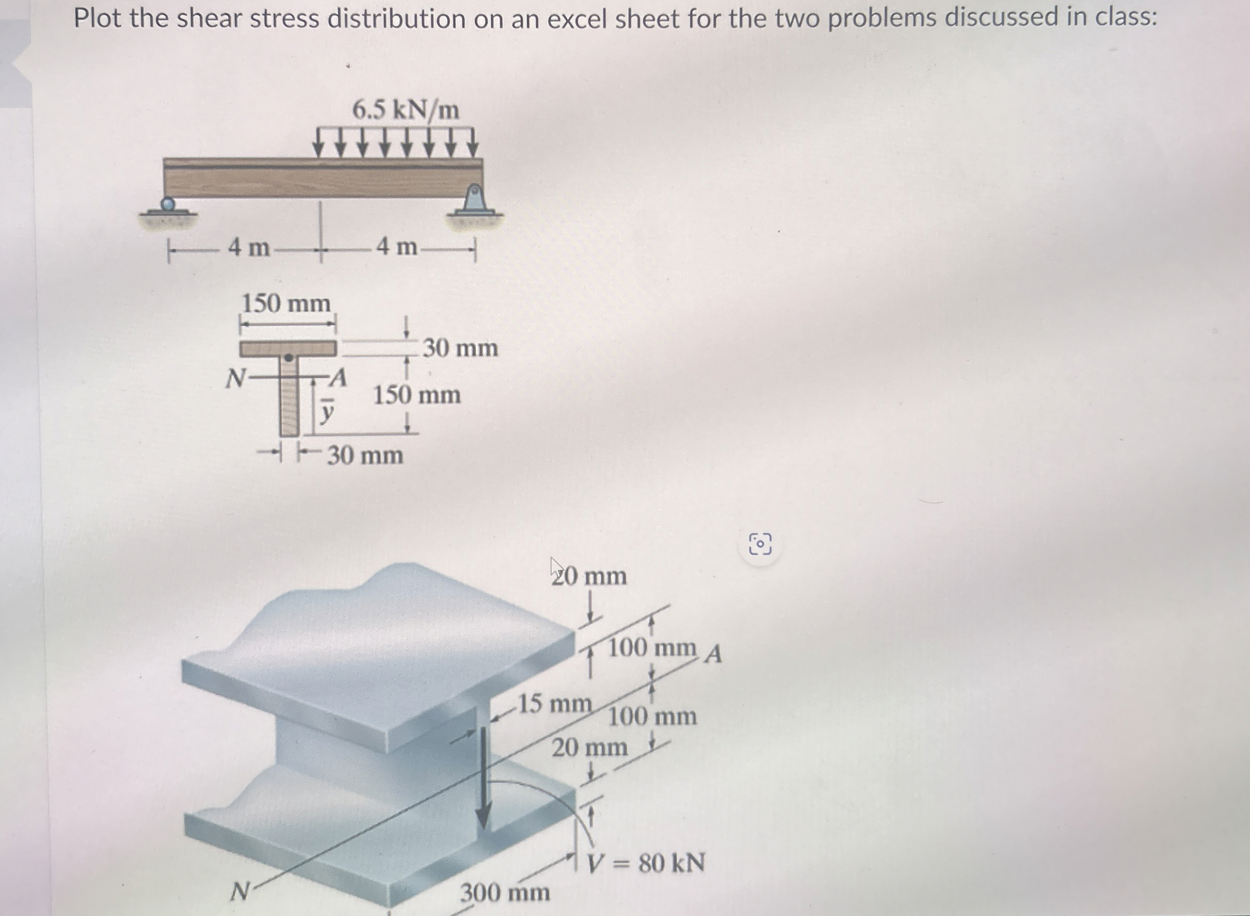 Plot the shear stress distribution on an excel