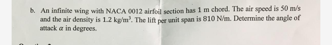 b . An infinite wing with NACA 0 0 1 2 airfoil