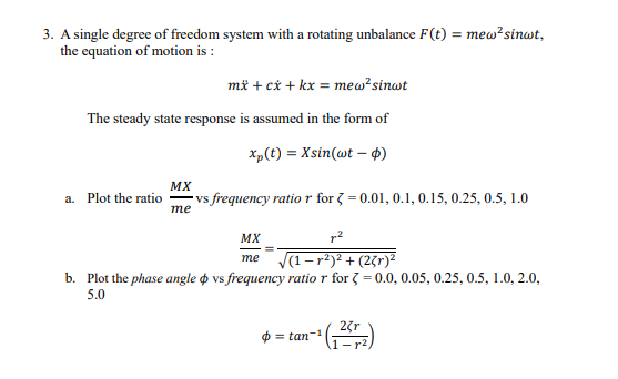 A single degree of freedom system with a rotating