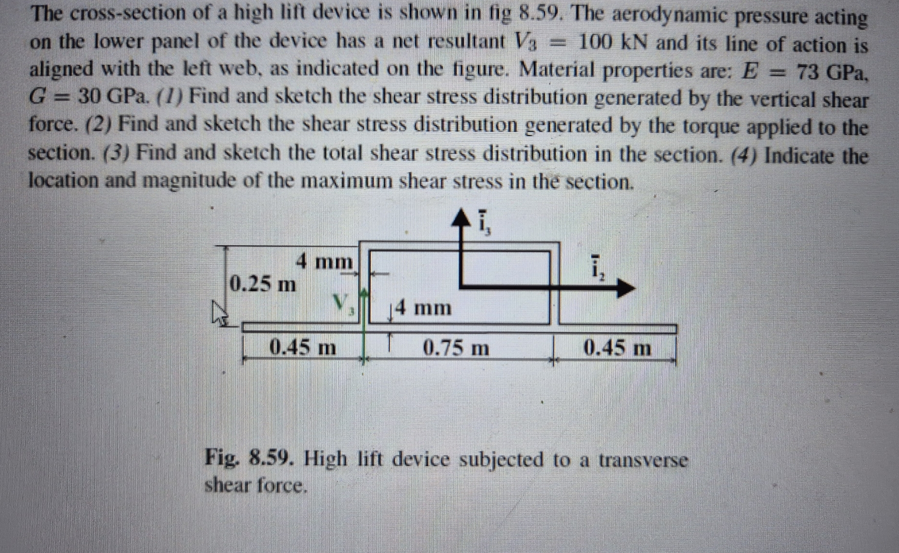 The cross - section of a high lift device is