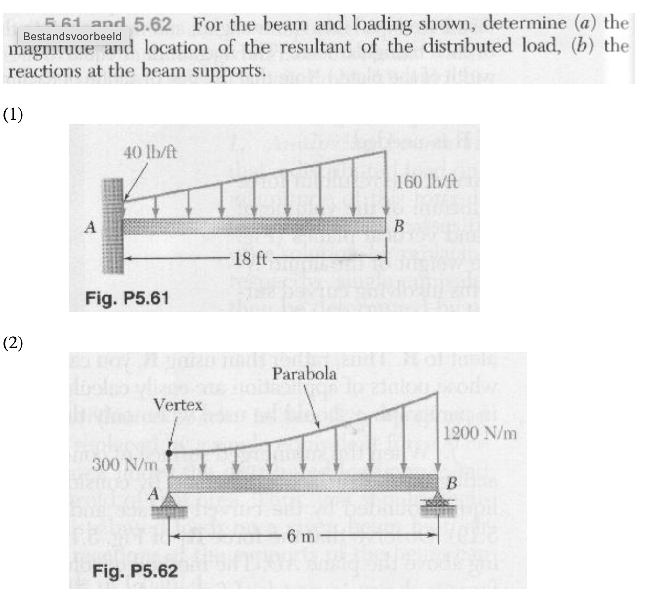 5 6 1 and 5 . 6 2 For the beam and loading shown,