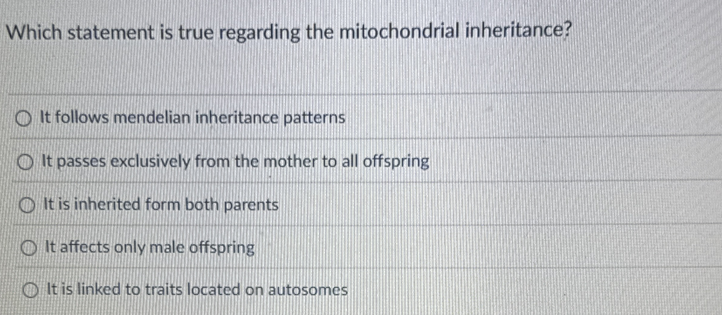 Which statement is true regarding the