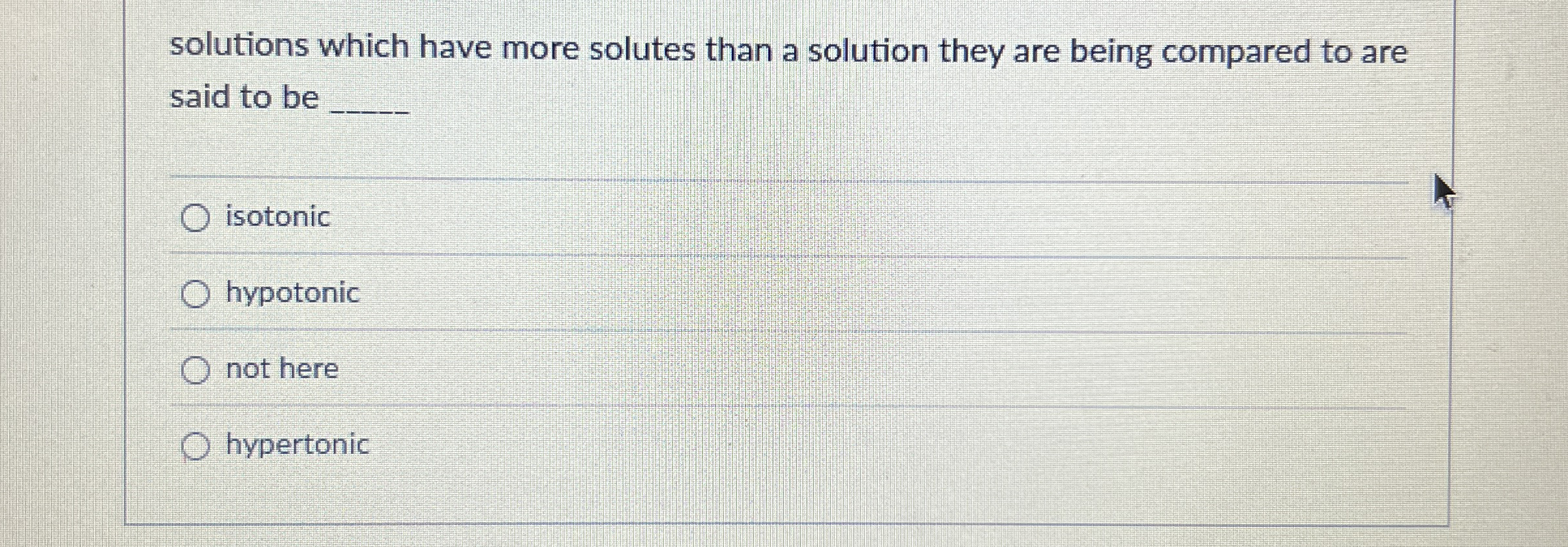 solutions which have more solutes than a solution