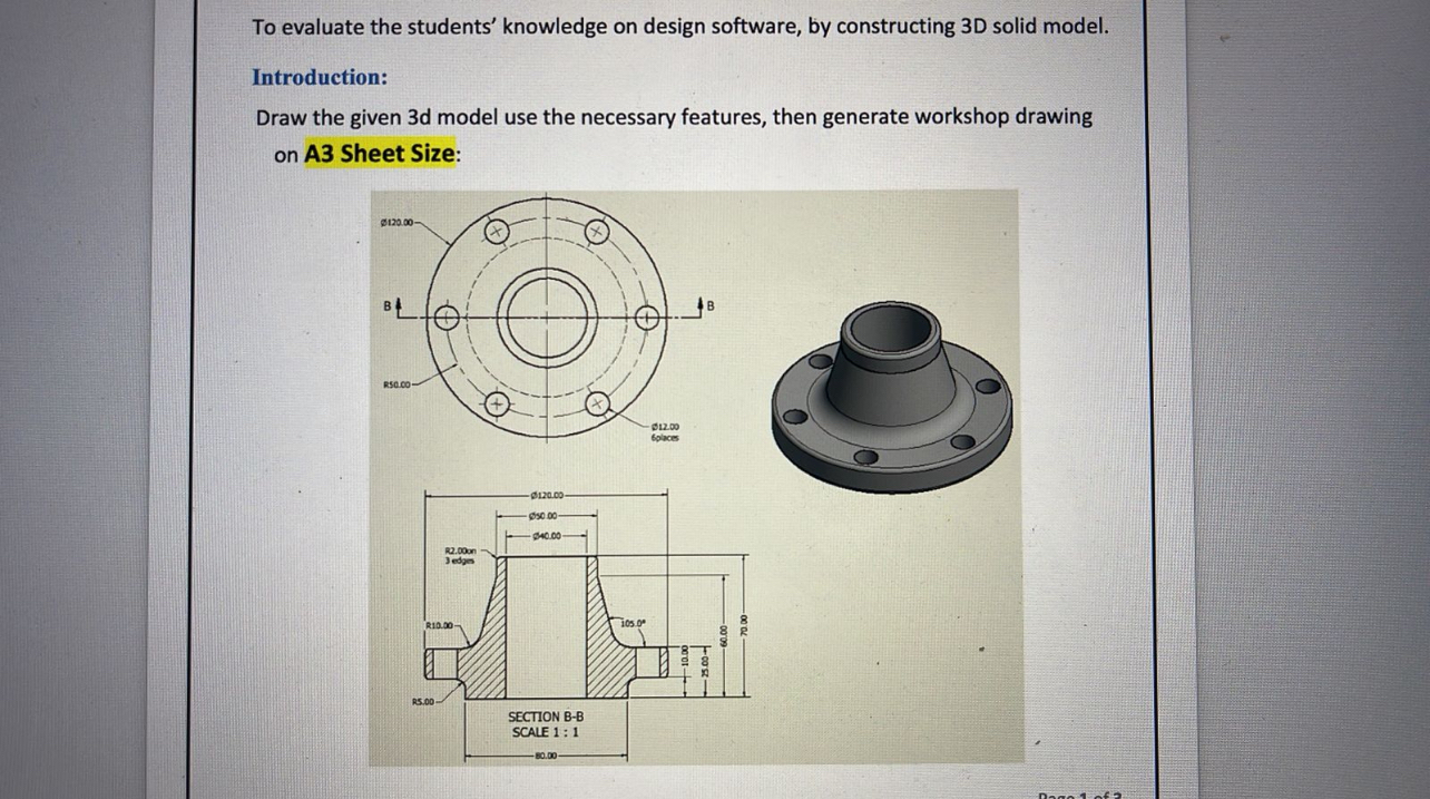 To evaluate the students' knowledge on design