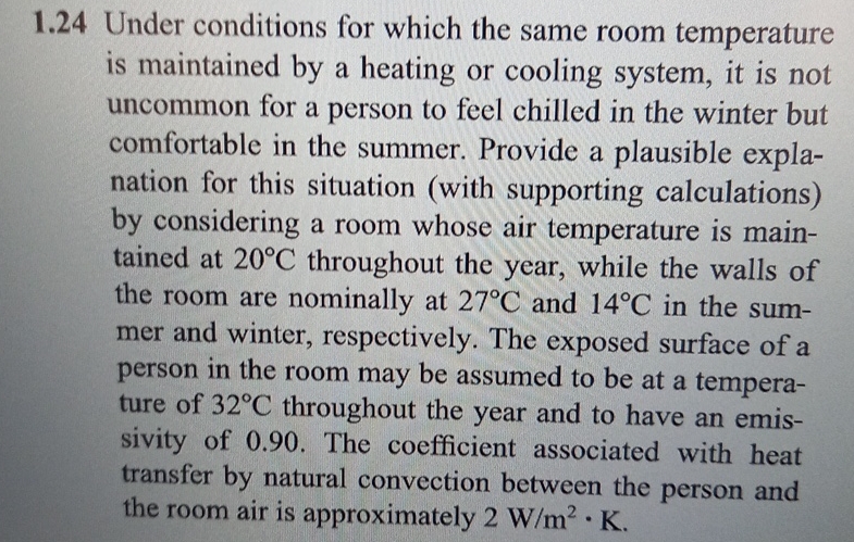 1 . 2 4 Under conditions for which the same room