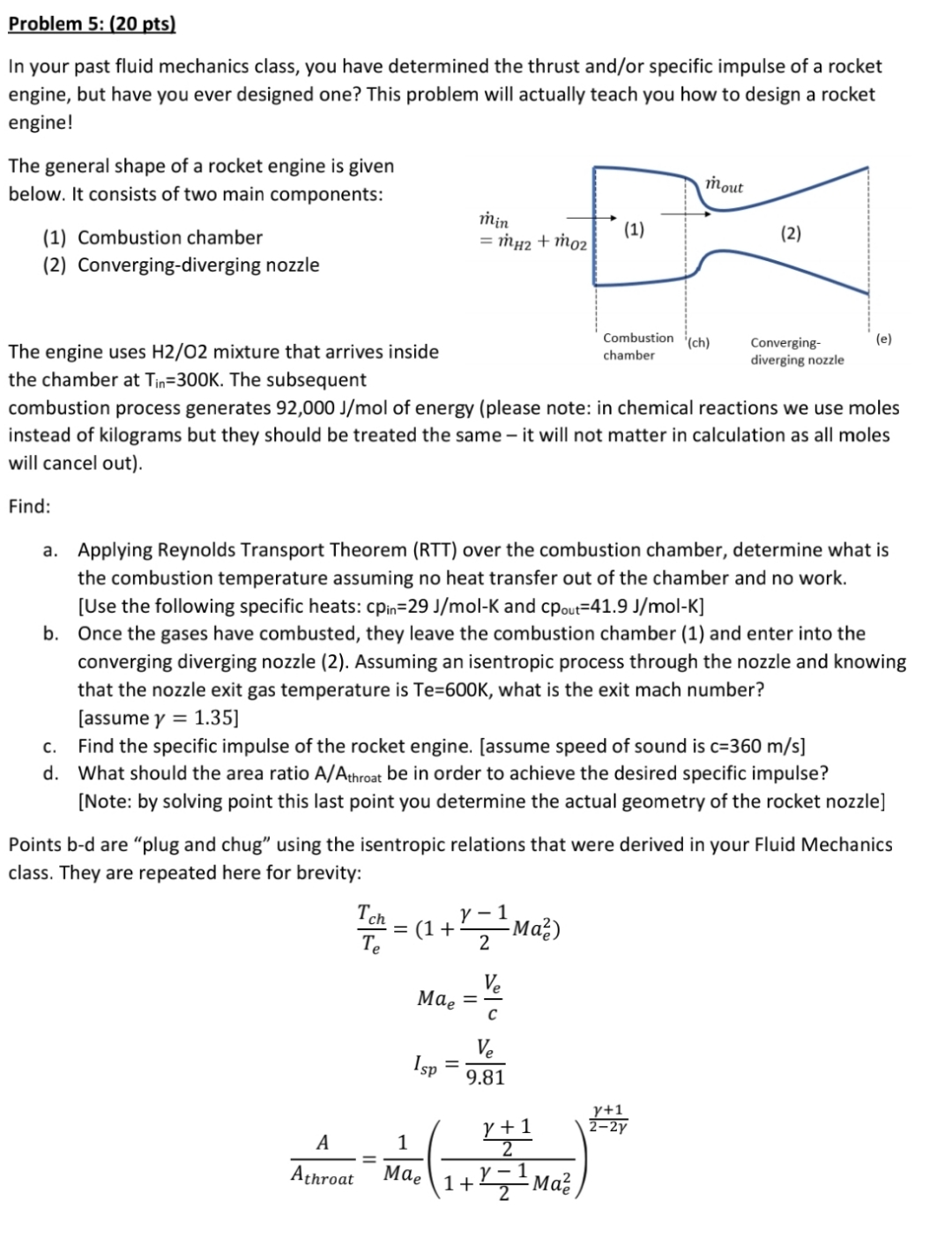 Problem 5 : ( 2 0 pts ) In your past fluid
